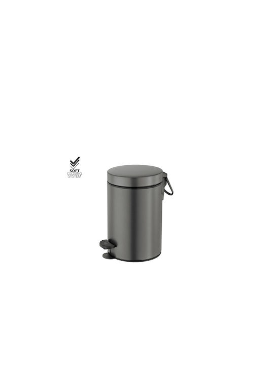 Sanco Inox Bathroom Basket Soft Close 3lt Anthracite