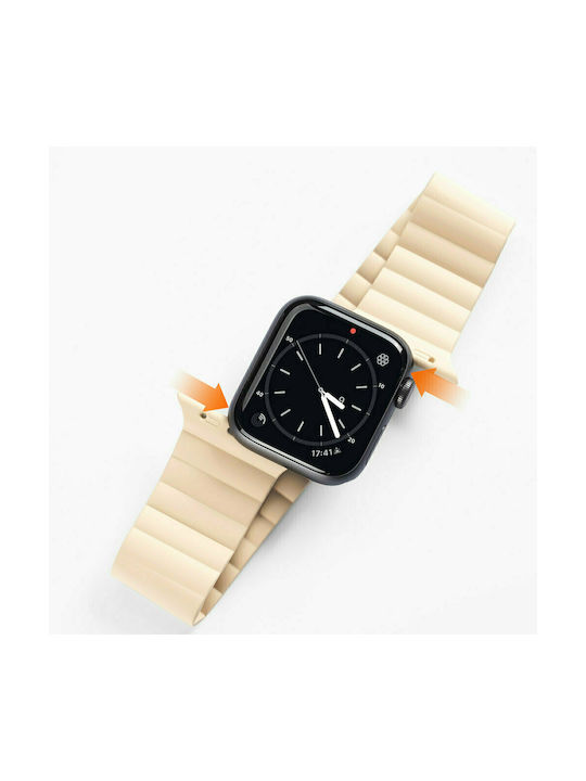 Dux Ducis Magnetic Λουράκι Μεταλλικό Μπεζ (Apple Watch 42/44/45mm)