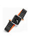 Dux Ducis Magnetic Λουράκι Μεταλλικό Black / Orange (Apple Watch 42/44/45mm)