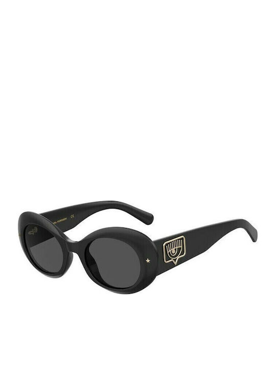 Chiara Ferragni Women's Sunglasses with Black Plastic Frame and Black Lens CF7004/S 807IR