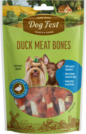 Dog Fest Small-Duck Meat Bones Лакомство за Кучета Малки Породи с Патица 55gr 73DF207