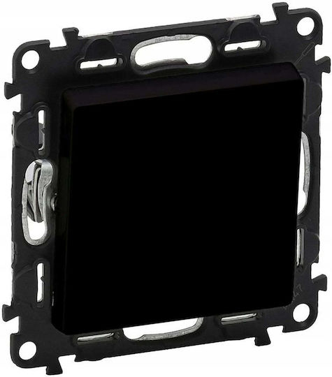 Legrand Valena Life Recessed Wall Switch Lighting One-Way without Frame Black