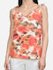 Vero Moda Дамска Лятна Блуза Памучна с Презрамки & V Обло Деколте Цветя Gardenia