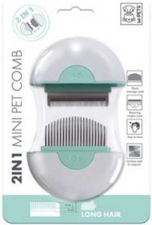 M-Pets Mini Pet Χτένα XSmall για Μακρύτριχους Σκύλους για Καθαρισμό Τριχώματος Πράσινο