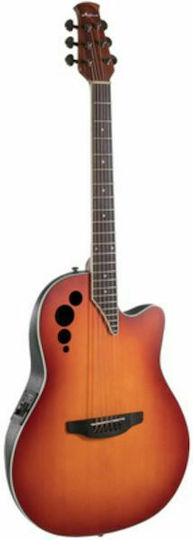 Ovation Semi-Akustik Gitarre Applause Elite Ausschnitt Orange