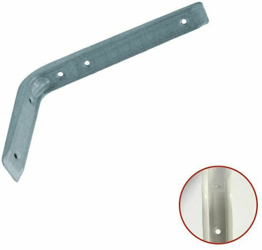 Heavy-Duty Aluminum Corner Shelf Silver 150x125mm 580103.0003