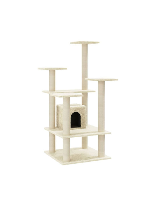 vidaXL Cat Scratching Post Cat Trees Beige 60.5x60x110cm. 171479