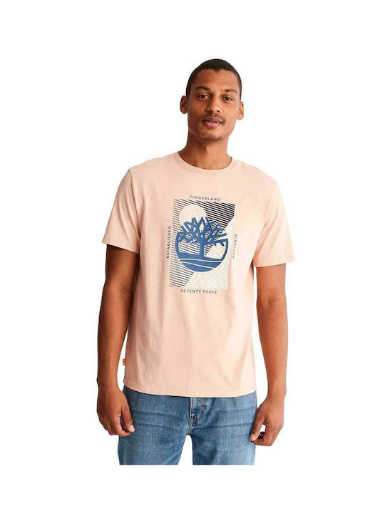 Ανδρικό T-shirt Ροζ με Στάμπα A26TE-662 | Skroutz.gr
