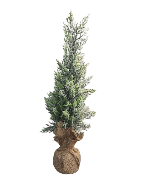 Zen Collection Christmas Decorative Snowy Tree 35cm Green