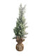 Zen Collection Christmas Decorative Snowy Tree 35cm Green