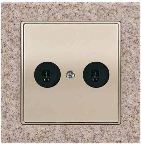Mutlusan Elitra Plus Corian Priză Speaker cu Cadru în Culoare Bej 12888