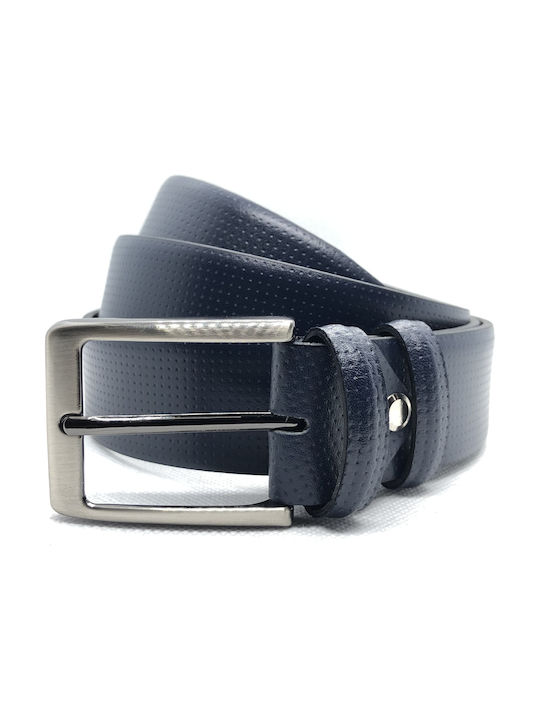 Men's Leather Belt Blue