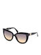Max Mara Emme 6 Women's Sunglasses with Black Plastic Frame and Brown Gradient Lens MM 0029 01B