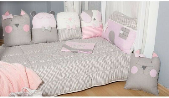 Baby Star Bettdecke Für Krippe Baumwolle Sugar Family Rosa 110x150cm