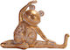 InTheBox Decorativ Broască din Polirășină Yoga Frog în Aur 25.8x11.6x18.7cm 1buc