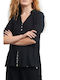 Attrattivo Women's Monochrome Long Sleeve Shirt Black