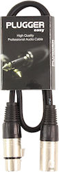 Plugger XLR male - XLR female 0.6m PLUCABSXF3XM30M60EAS