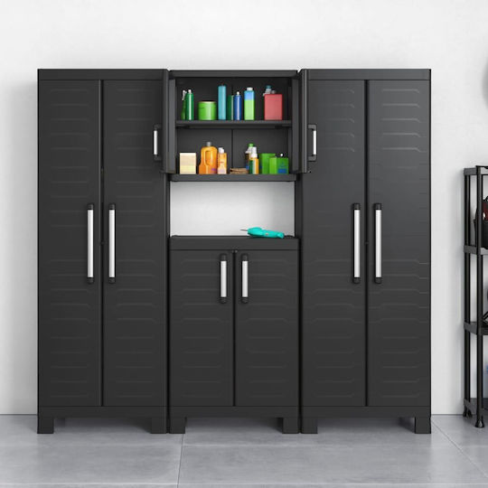 Double-Leaf Detroit Plastic 65x45x97 cm Black Double-Leaf Detroit Plastic 65x45x97 cm Black