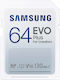 Samsung Evo Plus for Creators SDXC 64GB Class 10 U1 V10 UHS-I