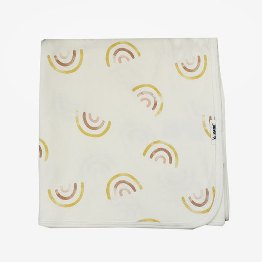 Minene Decke Wickeltücher für Kinderzimmer Cream Rainbow Beige 80x80cm