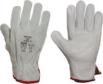 Safety Glofe Leather Driver White