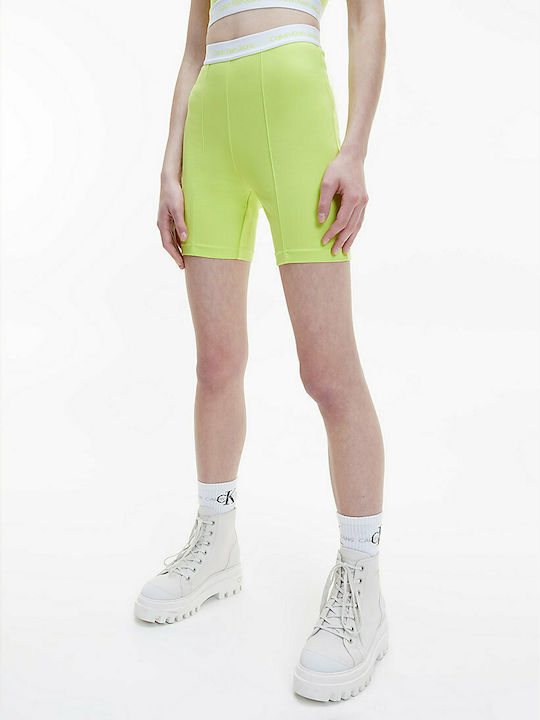 Calvin Klein Γυναικείο Ποδηλατικό Κολάν Ψηλόμεσο Lemon Lime