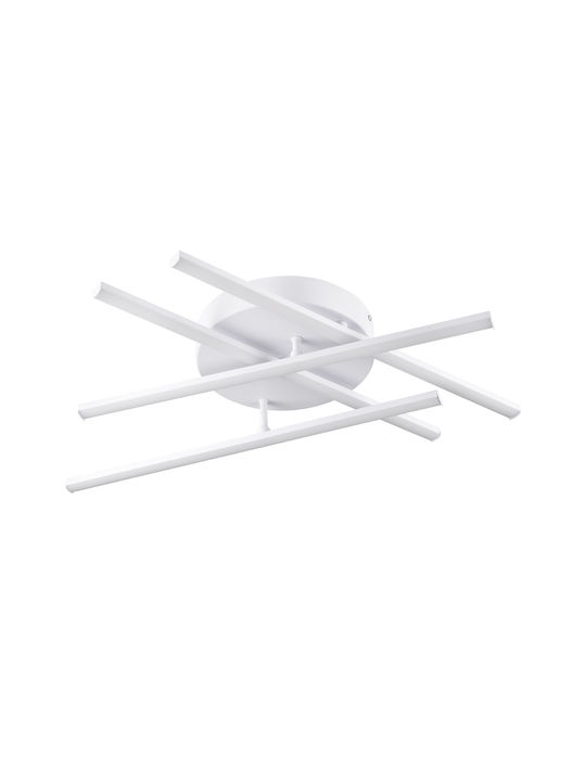 GloboStar Draco Ceiling Mount Light 60cm White with Integrated LED and Remote Control