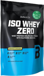 Biotech USA Iso Whey Zero With Glutamine & BCAAs Proteină din Zer Fără Gluten & Lactoză cu Aromă de Banană 500gr