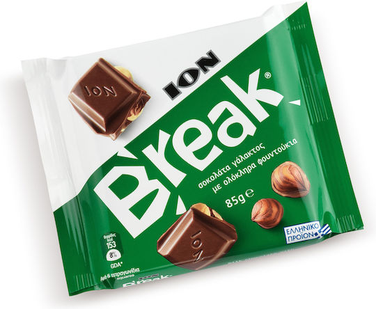ION Break Σοκολάτα Γάλακτος Φουντούκι 85gr