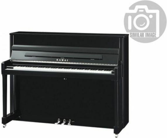 Kawai Κλασσικό Όρθιο Πιάνο K-200 ATX4 SL με 88 Βαρυκεντρισμένα Πλήκτρα Λειτουργία Silent και Σύνδεση με Ακουστικά και Υπολογιστή Polished Ebony