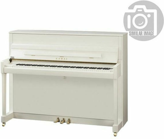 Kawai Acustic În poziție verticală Pian K-200 ATX4 cu 88 Ponderat Clape Mod Silent și Conectare la Căști și Calculator Alb lustruit