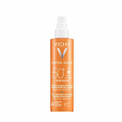 Vichy Capital Soleil Cell Protect Water Fluid Sonnenschutz Creme für den Körper SPF50 in Spray 200ml