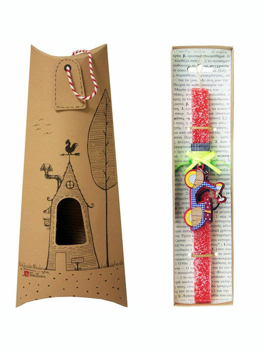 Easter Candle Square with Box Scooter Coral Sco...