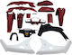 Set de Piese din Plastic pentru Motocicletă pentru Honda Astrea Mare 100 Roșu 16buc
