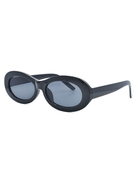 Awear Lina Women's Sunglasses with Black Plastic Frame and Black Lens