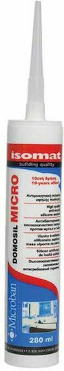 Isomat Domosil Micro Silikon-Dichtungsmittel Schimmelresistent Weiß 280ml 1Stück