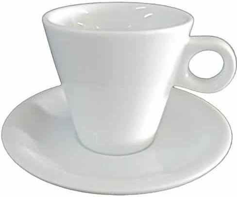 Lukanda Optik Porcelain Coffee Cup Set 230ml White 6pcs