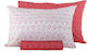 Nef-Nef Homeware Mysterious Σετ Σεντόνια King Size με Λάστιχο 180x200+30εκ. Coral (4τμχ)