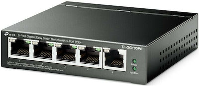 TP-LINK TL-SG105PE v2 Managed L2 PoE+ Switch with 5 Gigabit (1Gbps) Ethernet Ports