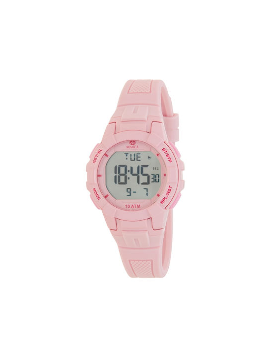 Marea Kinder Digitaluhr mit Kautschuk/Plastik Armband Rosa