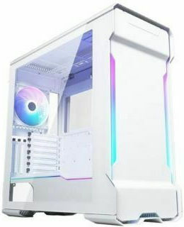 Phanteks Enthoo Evolv X Glass Gaming Midi-Turm Computergehäuse mit Seitenfenster und RGB-Beleuchtung Weiß