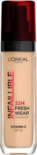 L'Oreal Paris Infaillible 32H Fresh Wear Liquid Foundation SPF25 225 Beige Sand 30ml