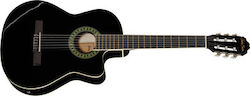 Harley Benton Ηλεκτροκλασική Κιθάρα 4/4 CG200CE Black