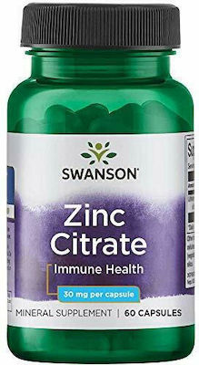 Swanson Zinc Citrate 30mg 60 capace