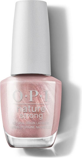OPI Nature Strong Glossy Long Lasting Nail Polish NAT015 Intentions Are Rose Gold 15ml