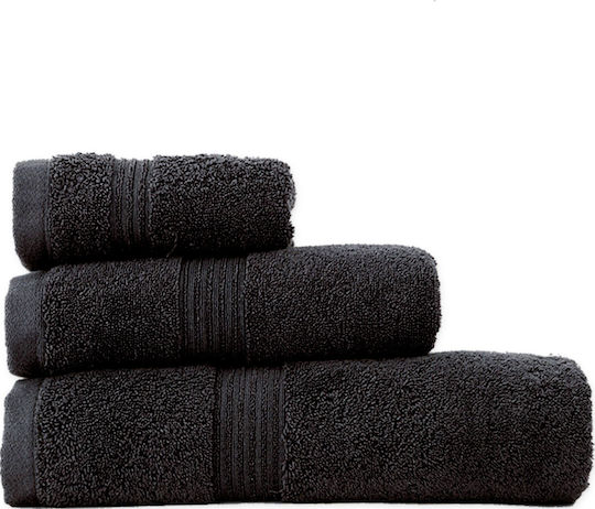 Nef-Nef Homeware Set Prosoape de Baie 3 buc Aegean Negru Greutate 705gr/m²