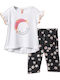 Kinder-Set mit Leggings Sommer 2Stück Weiß