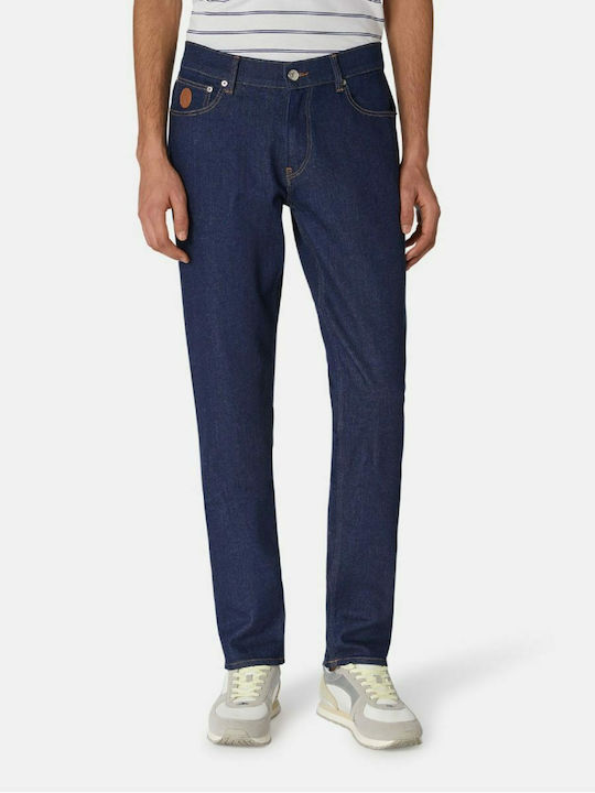 Ανδρικό Παντελόνι Τζιν με Slim Tapered Εφαρμογή Navy Μπλε