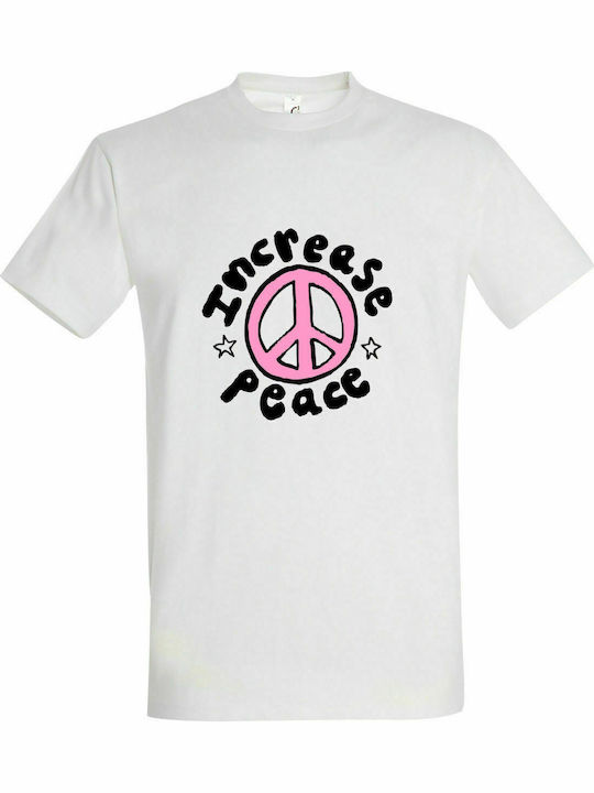 Unisex-T-Shirt " Increase Peace ", Weiß