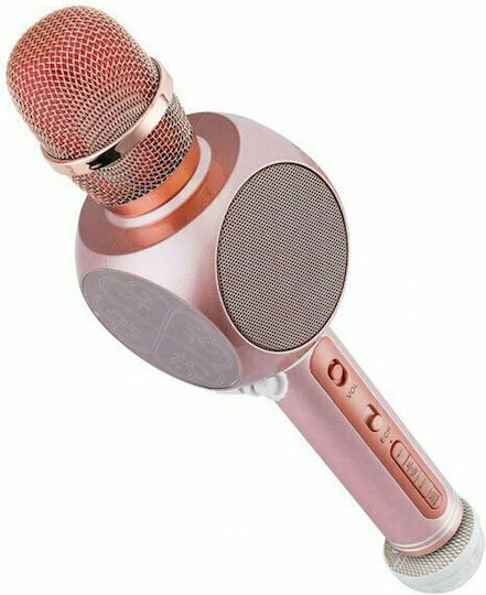 Μικρόφωνο Karaoke Ασύρματο YS-63 Ροζ Χρυσό